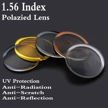 1.56 Indeks Asferični Polarizirana sončna Očala na Recept Objektiv CR-39 Kratkovidnost Presbyopia UV Zaščite, sončna Očala Leče, 2 KOS RS083