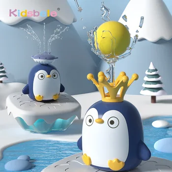 Baby Kopel Igrače Samodejno Razpršeno Vodo Pingvin Kad, Igrače Za Toddlers Otrok Otrok Bazen Kopalnica Igrača Za Fant Dekle