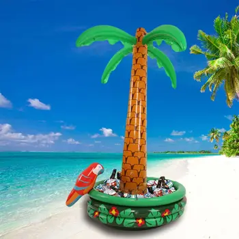 180 cm PVC Foto Rekviziti Pijače Bife Bazeni Stranka Tropske Palme Kokos Plaži Stranka Dekor Napihljivi Vedro Ledu