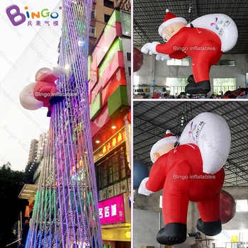 Stropa visi 3 metrov napihljivi risanka santa za oglaševanje odlikovanje / po Meri LOGO plezalni božiček, baloni, igrače