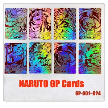 KAYOU Naruto Anime Znakov Naruto Uzumaki Uchiha Itachi Sasuke GP Zbiranje Kartic Otroke Darila Rdeče Zlato GP Kartico 001~024